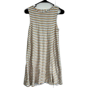 American Eagle Open Back Swing Tank T-Shirt Sleeveless Striped Dress Size Small